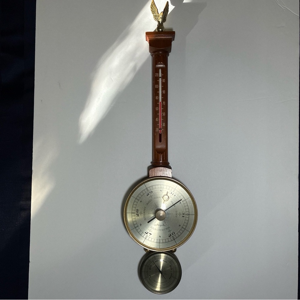 Elegant Barometer with Eagle Finial
